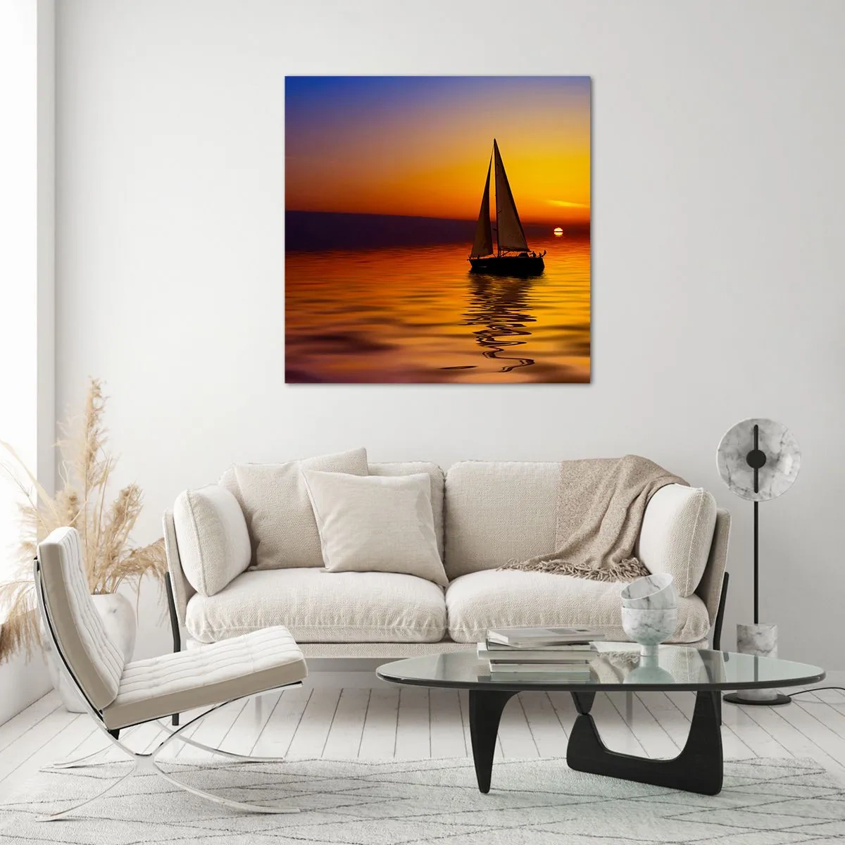 Obraz na szkle - Jak tu cicho o zmierzchu… - 40x40 cm