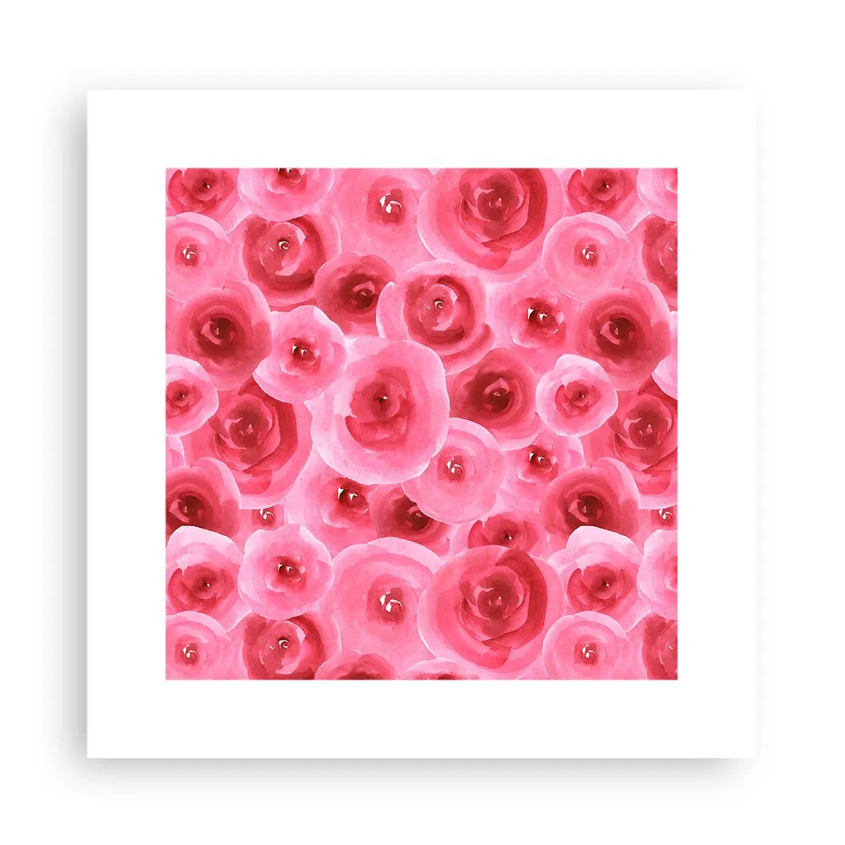 Plakat - Róże na dole i na górze - 30x30 cm