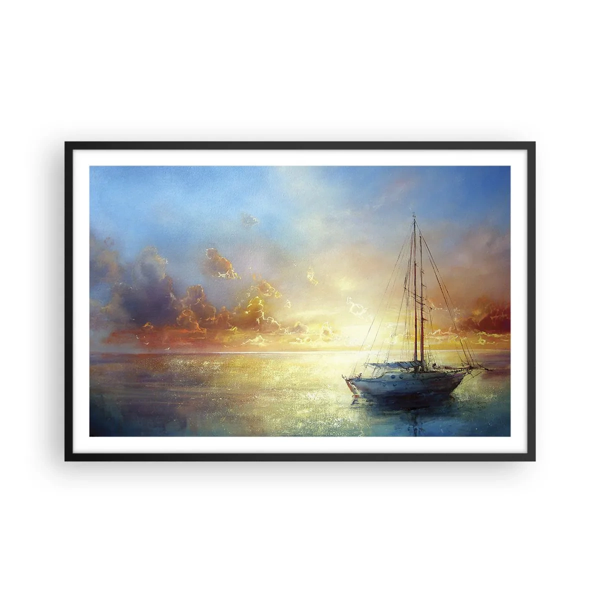 Plakat w czarnej ramie - W złotej zatoce - 91x61 cm