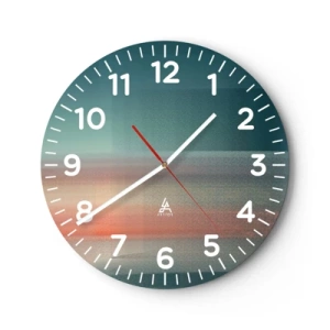 Zegar ścienny - Abstrakcja: fale światła - 30x30 cm