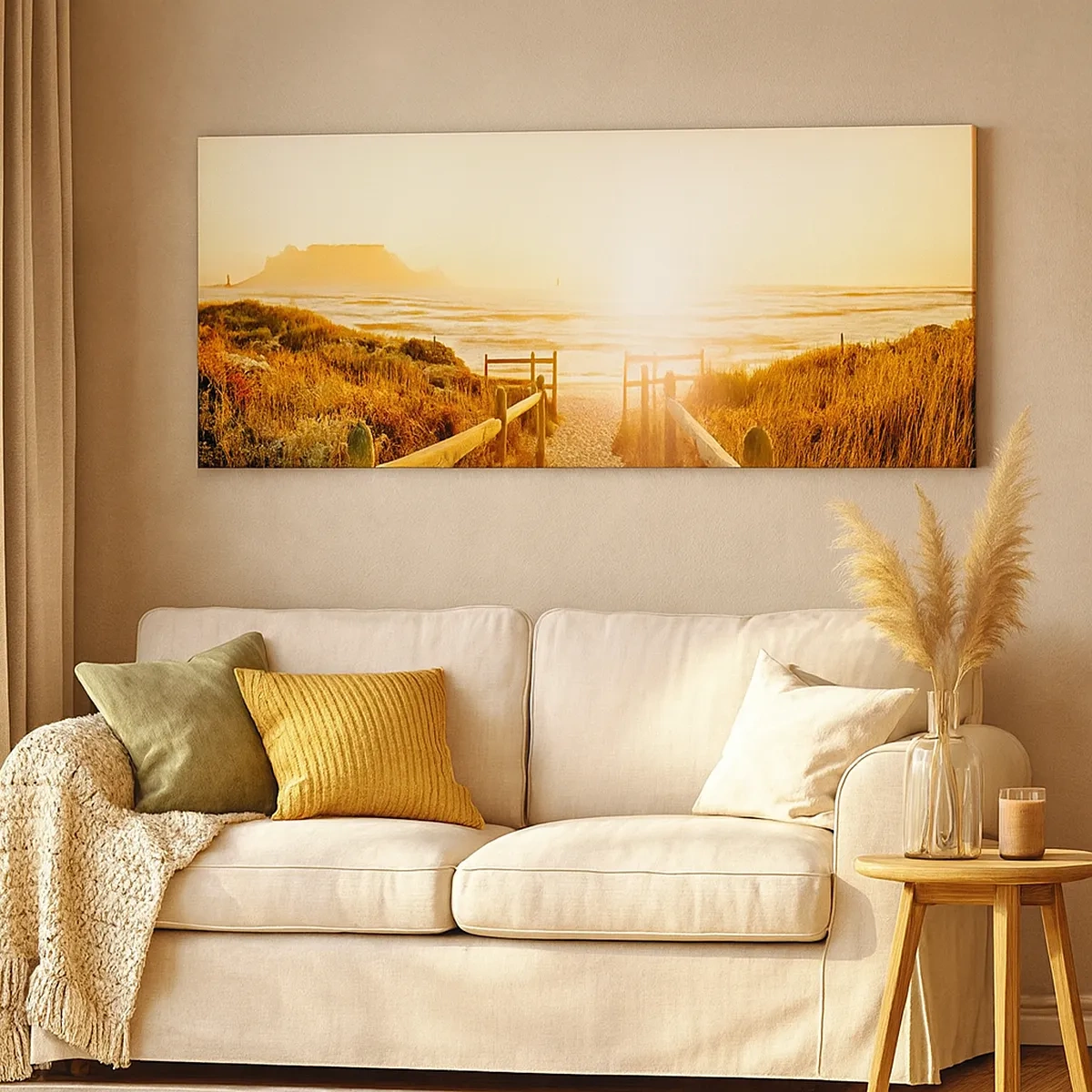 Obraz na płótnie - Przez wydmę, w stronę słońca - 30x30 cm