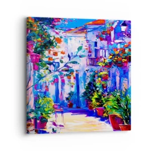 Obraz na płótnie - Impresja - włoska uliczka - 30x30 cm