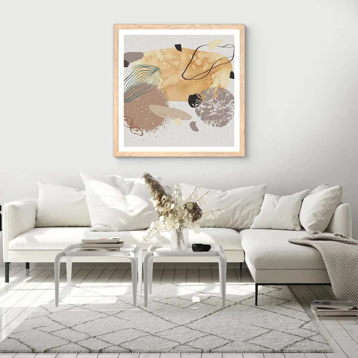 Plakat w ramie jasny dąb - Plumkologia stosowana - 40x40 cm