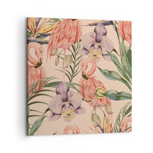 Obraz na płótnie - Różowy balet w kwiatach - 60x60 cm