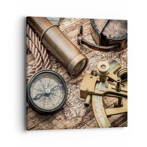 Obraz na płótnie - Wyznacz kurs - 40x40 cm