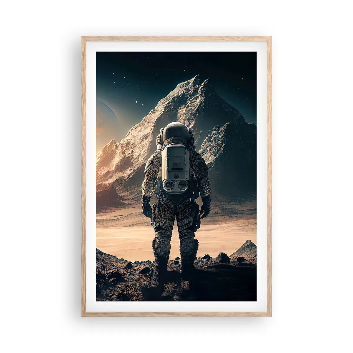 Plakat w ramie jasny dąb - Nowe wyzwanie - 61x91 cm