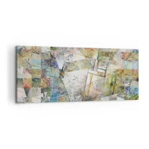 Obraz na płótnie - Geometryczne przetasowanie - 100x40 cm