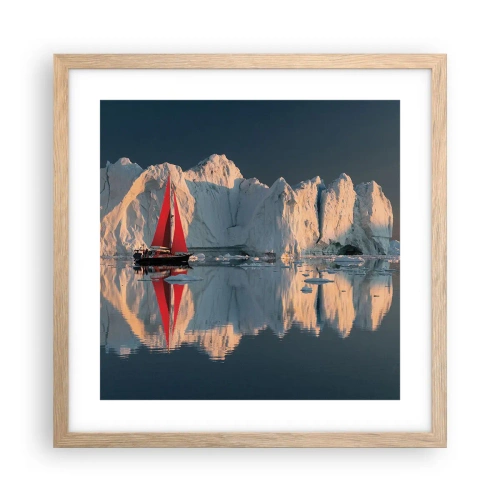 Plakat w ramie jasny dąb - Na krańcu świata - 40x40 cm