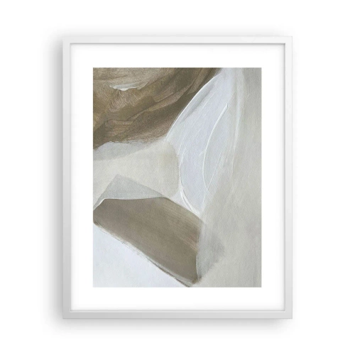 Plakat w białej ramie - Fala bieli - 40x50 cm