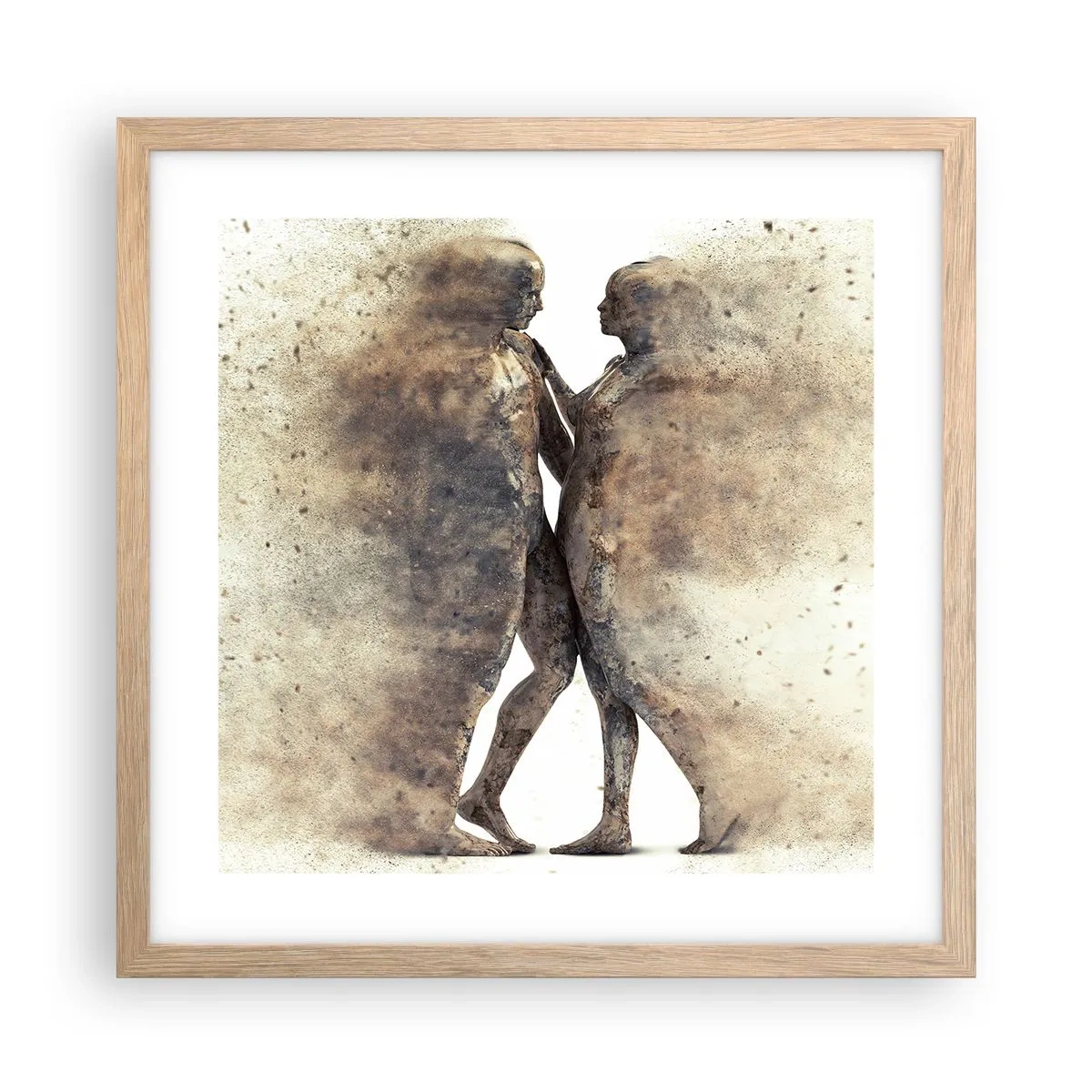 Plakat w ramie jasny dąb - Z prochu powstali, by kochać - 40x40 cm