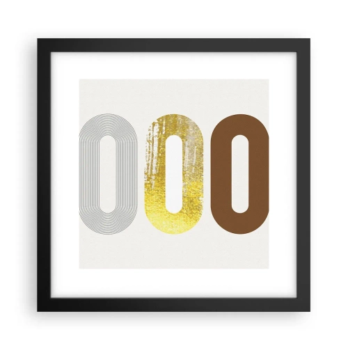 Plakat w czarnej ramie - Ooo! - 30x30 cm