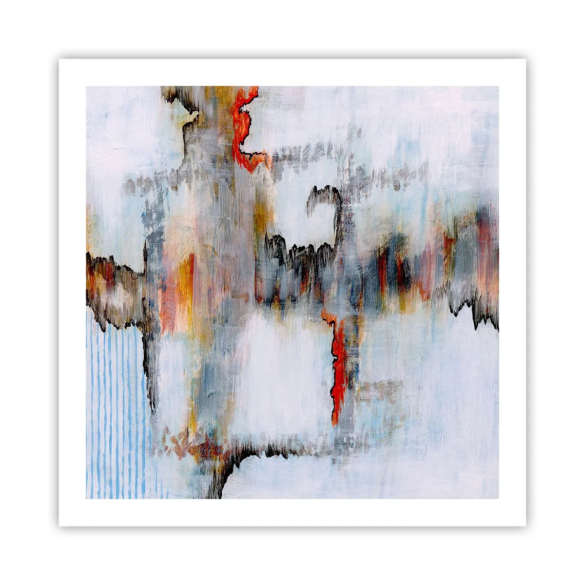 Plakat - Patykiem na wodzie - 60x60 cm