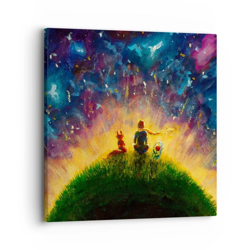 Obraz na płótnie - Miłość i przyjaźń - cały świat - 30x30 cm