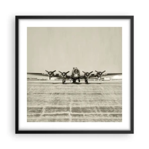 Plakat w czarnej ramie - Jak zawsze gotowy - 50x50 cm