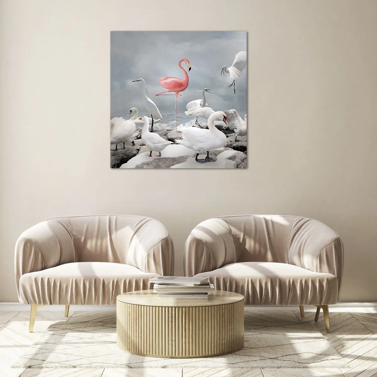 Obraz na szkle - Skąd się tu wziąłem? - 50x50 cm