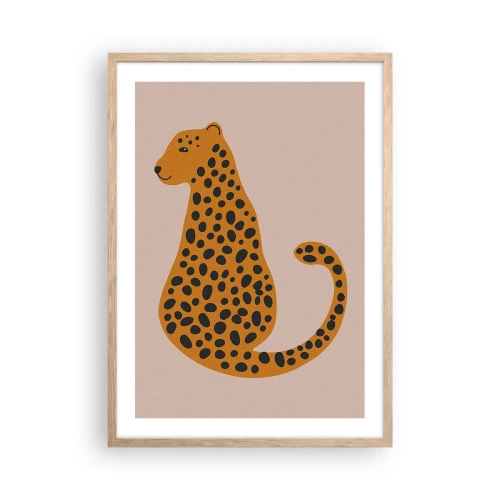 Plakat w ramie jasny dąb - Panterka to modny wzór - 50x70 cm
