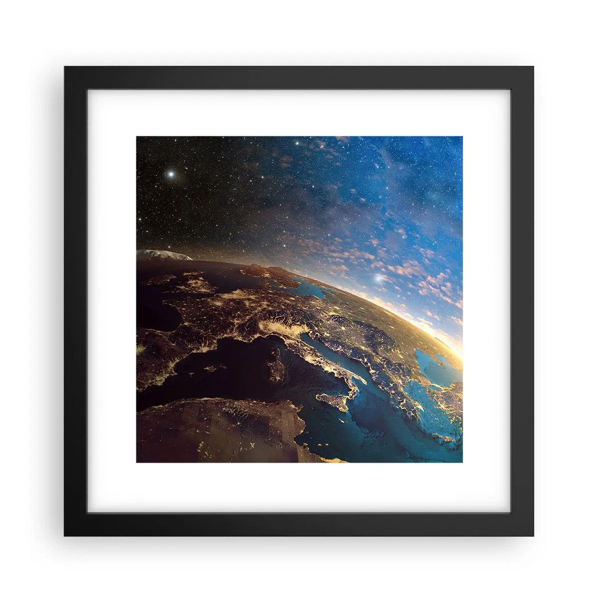 Plakat w czarnej ramie - Spójrzmy na siebie z dystansu - 30x30 cm
