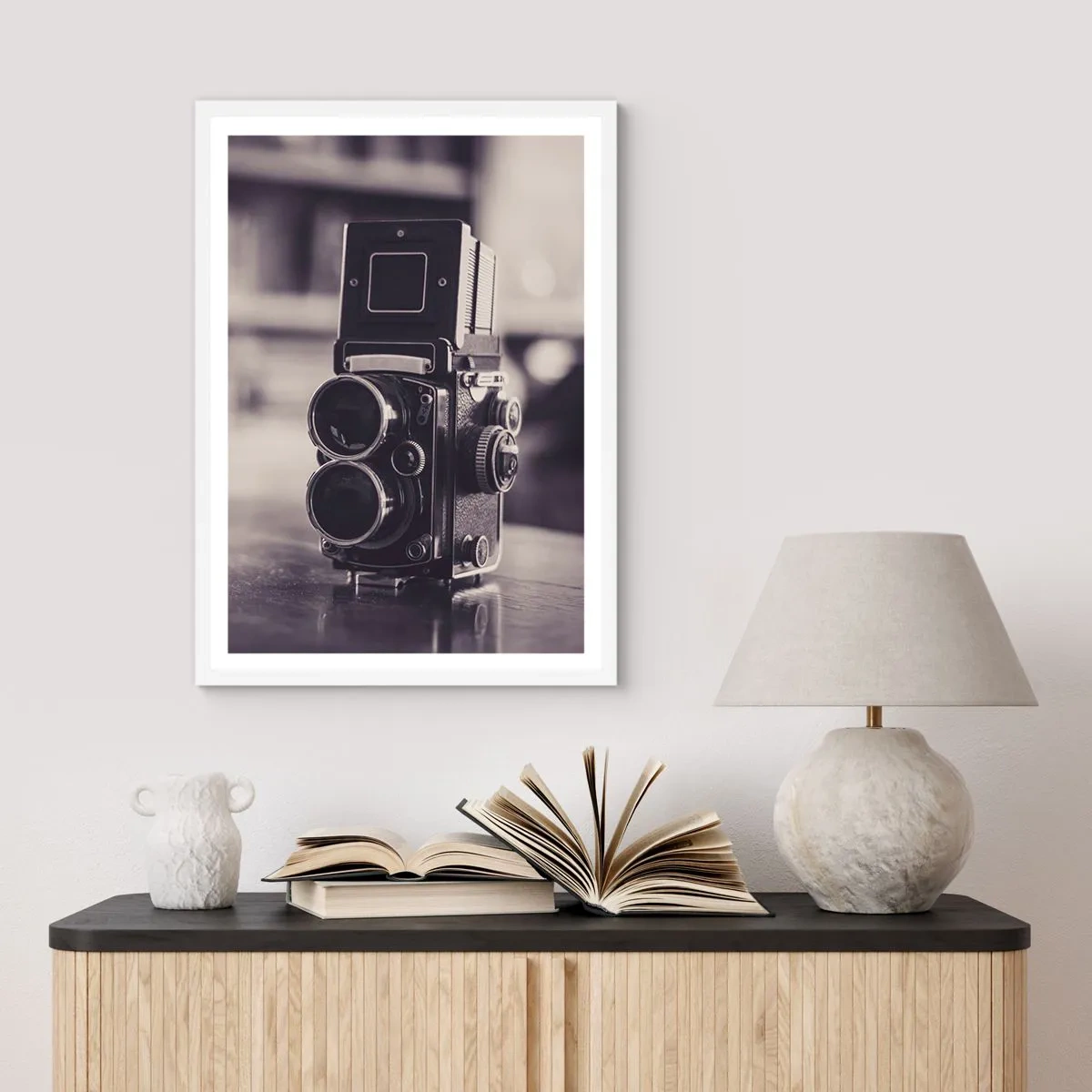 Plakat w białej ramie - Magia starej fotografii - 40x50 cm