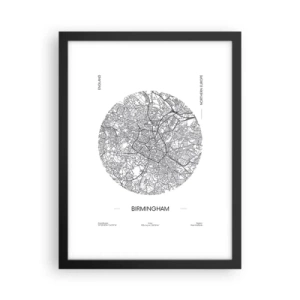 Plakat w czarnej ramie - Anatomia Birmingham - 30x40 cm