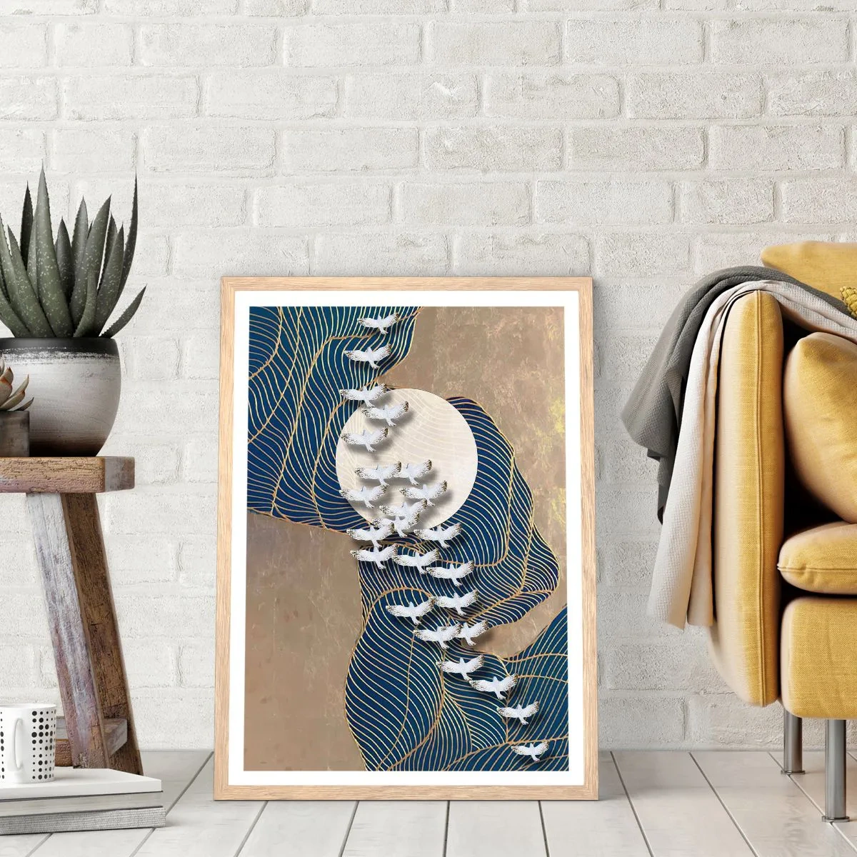 Plakat w ramie jasny dąb - Wolność, wędrówka, wspólnota - 40x50 cm