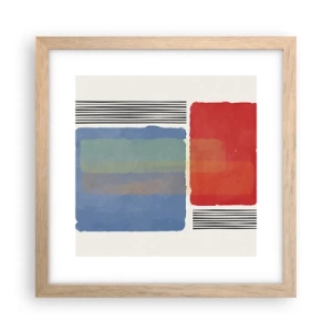 Plakat w ramie jasny dąb - Duch i litera geometrii - 30x30 cm