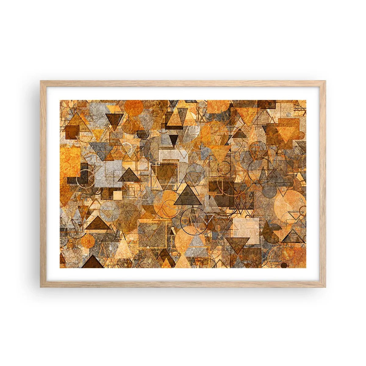 Plakat w ramie jasny dąb - Świat ujęty w formę - 70x50 cm