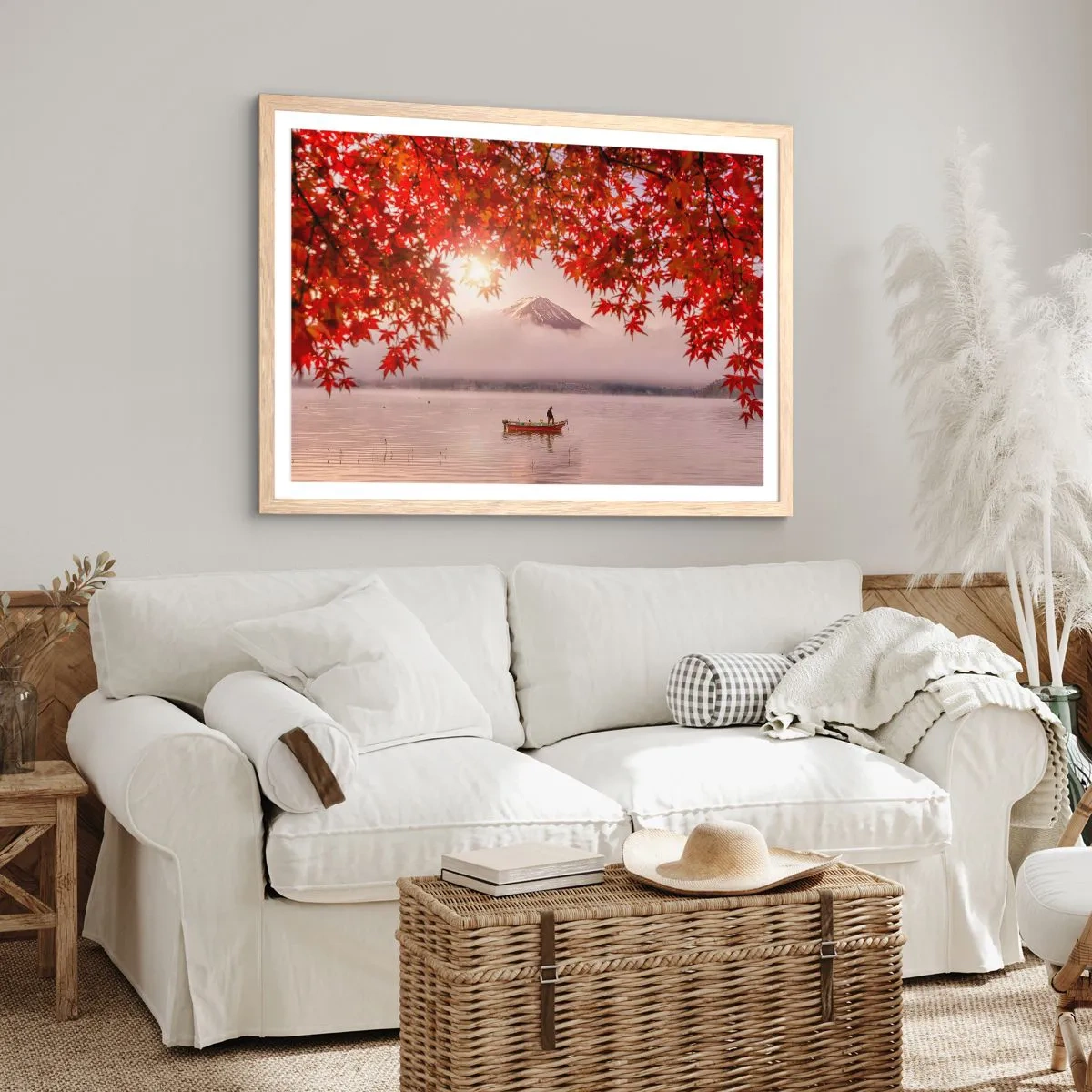 Plakat w ramie jasny dąb - W japońskim klimacie - 100x70 cm