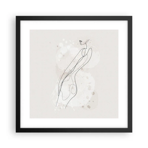 Plakat w czarnej ramie - Pobłądzić spojrzeniem - 40x40 cm