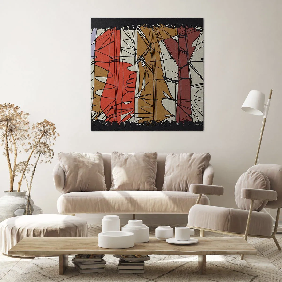 Obraz na płótnie - Kompozycja spontaniczna - 60x60 cm