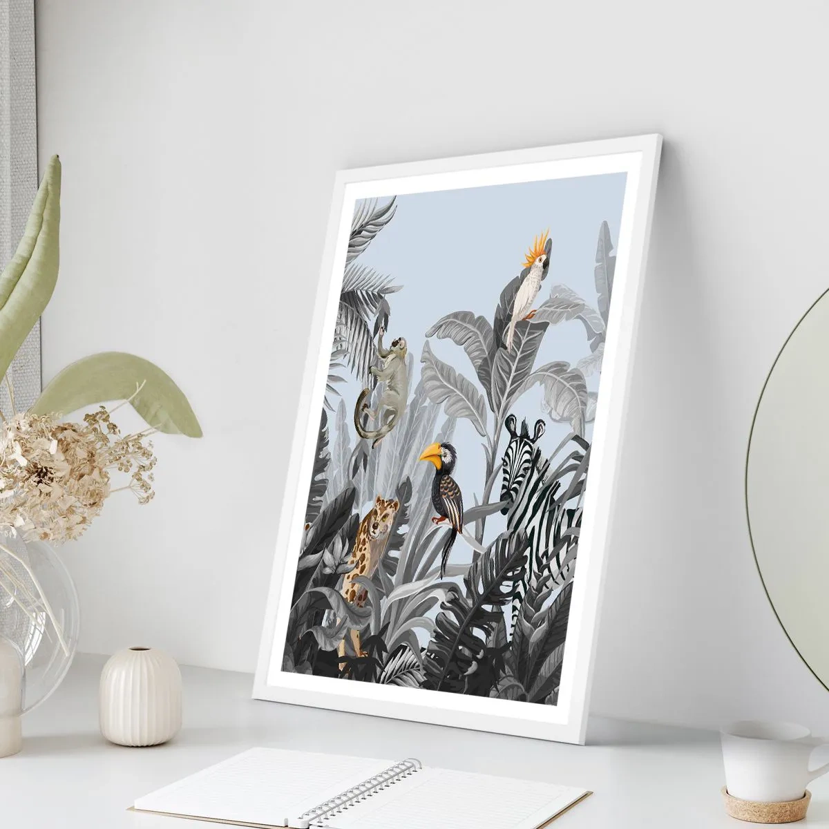 Plakat w białej ramie - Afrykańska bajka - 30x40 cm