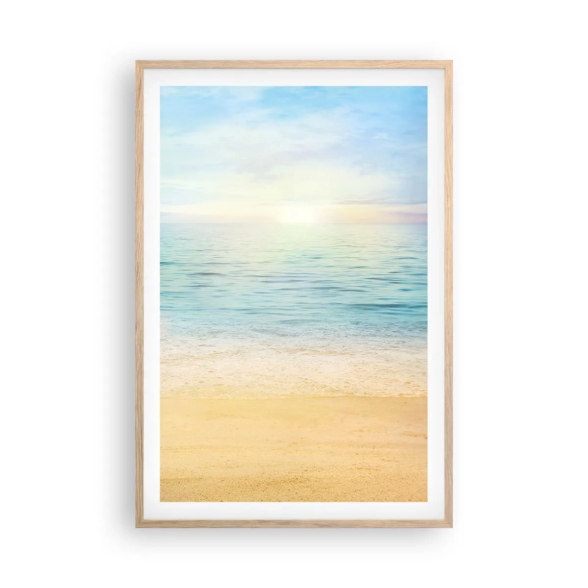 Plakat w ramie jasny dąb - Wielki błękit - 61x91 cm