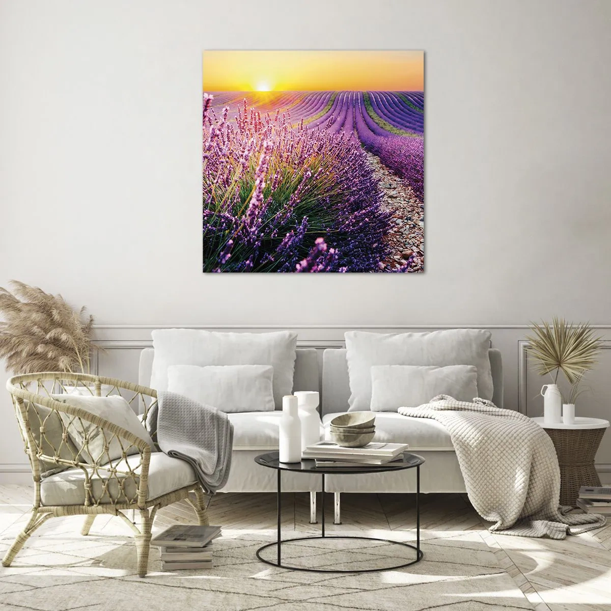 Obraz na szkle - Pachnący łan - 70x70 cm