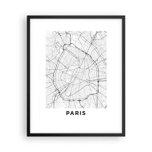 Plakat w czarnej ramie - Kwiat Paryża - 40x50 cm