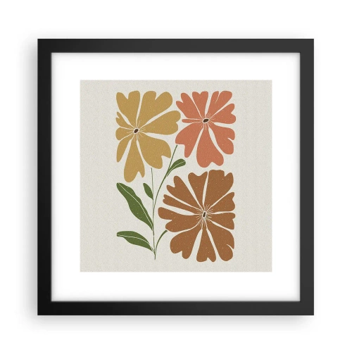 Plakat w czarnej ramie - Natura i geometria - 30x30 cm