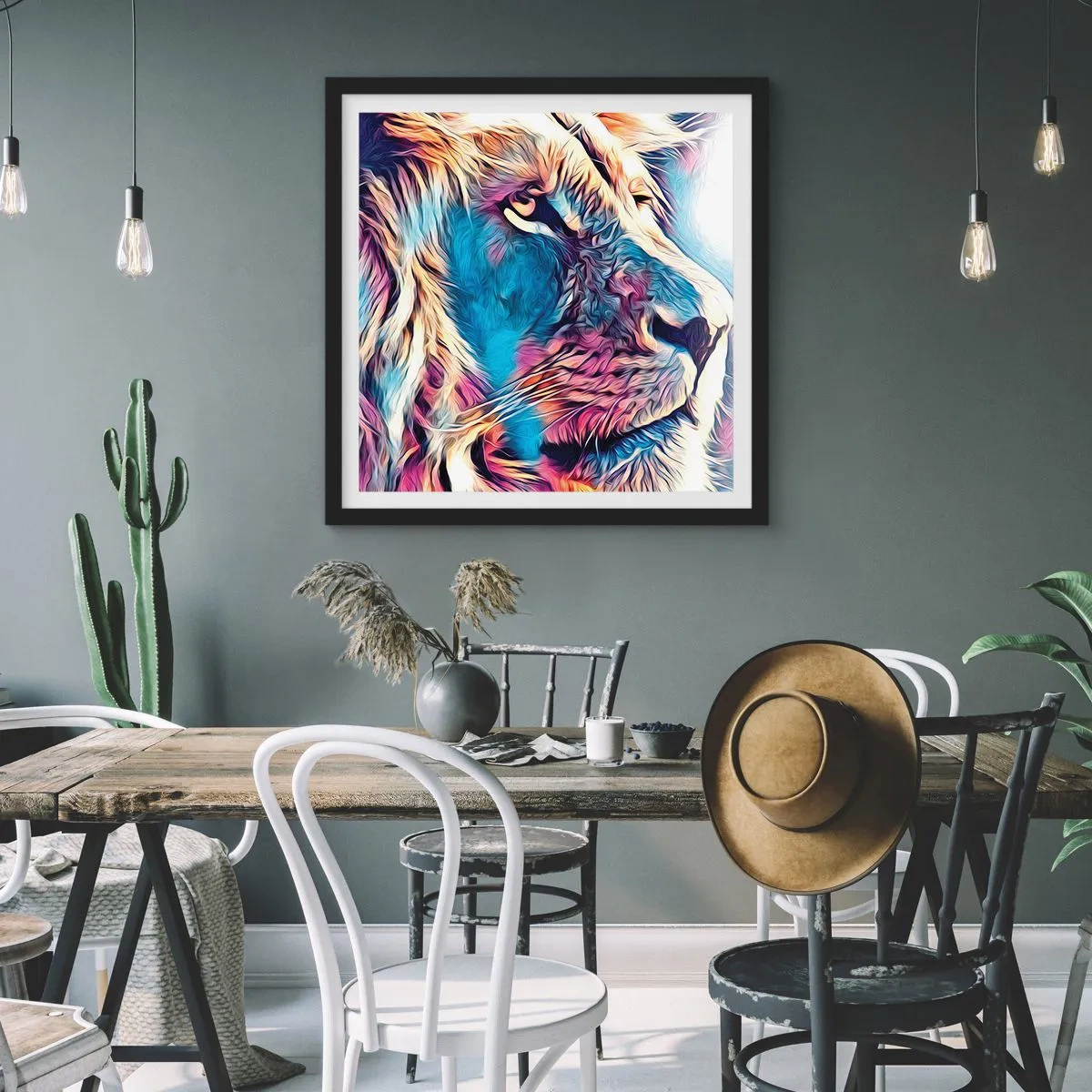 Plakat w czarnej ramie - Mądrość natury - 60x60 cm