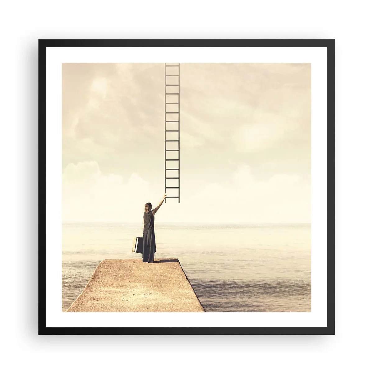 Plakat w czarnej ramie - Magiczna podróż - 60x60 cm