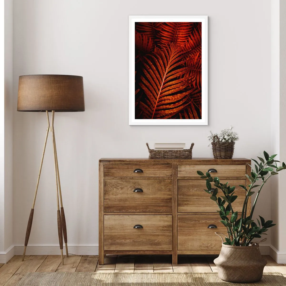 Plakat w białej ramie - Żar życia - 70x100 cm