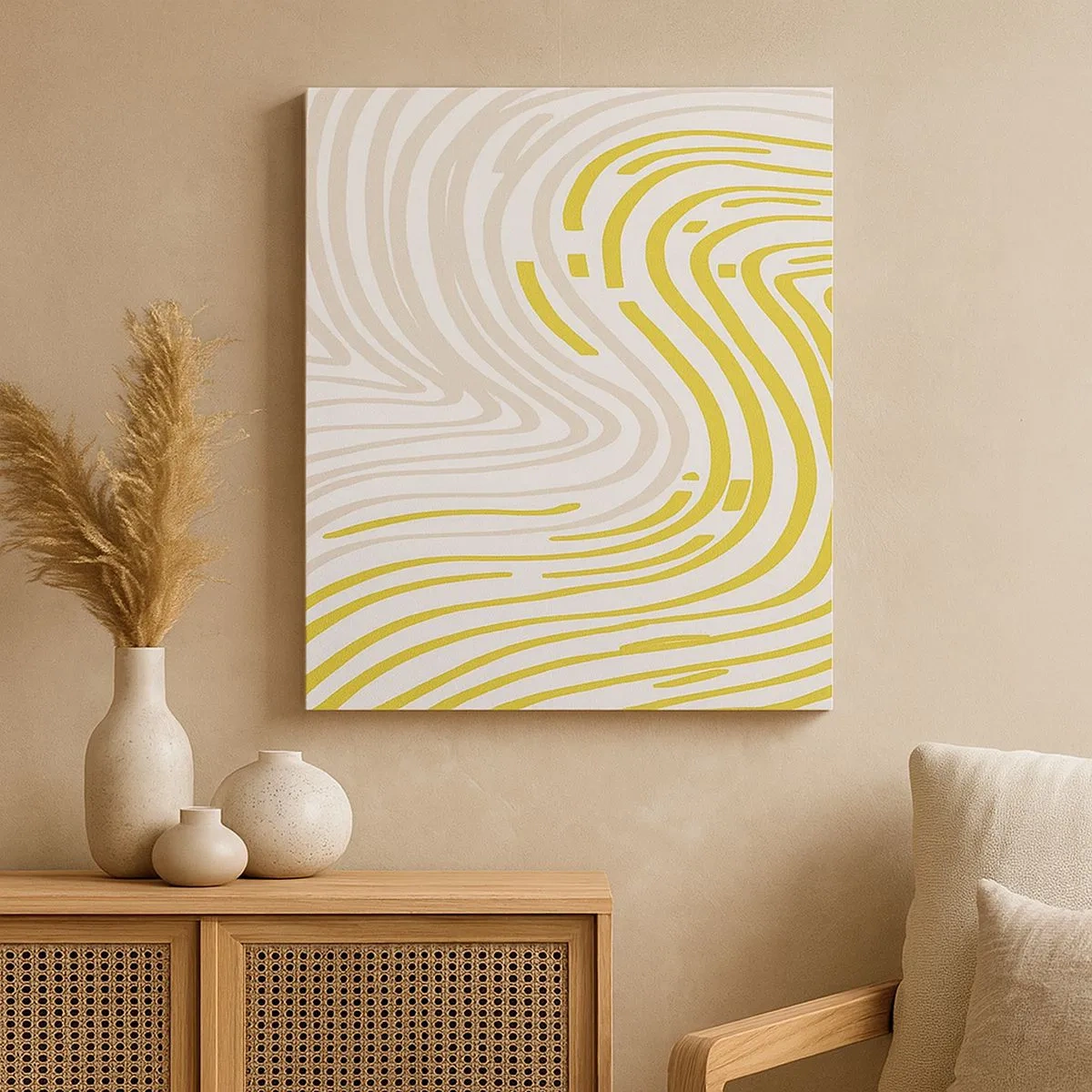 Obraz na płótnie - Kompozycja z łagodnym ugięciem - 30x30 cm