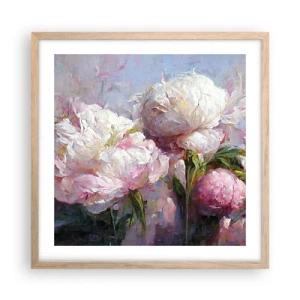 Plakat w ramie jasny dąb - Kipiący życiem bukiet - 50x50 cm
