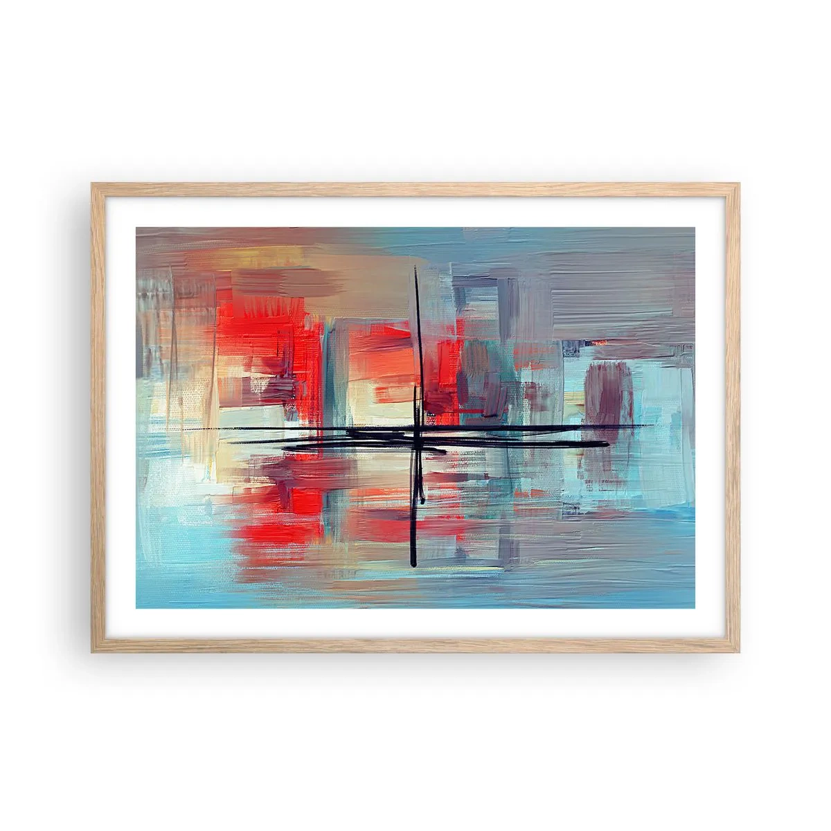 Plakat w ramie jasny dąb - Pejzaż w nieznanym wymiarze - 70x50 cm