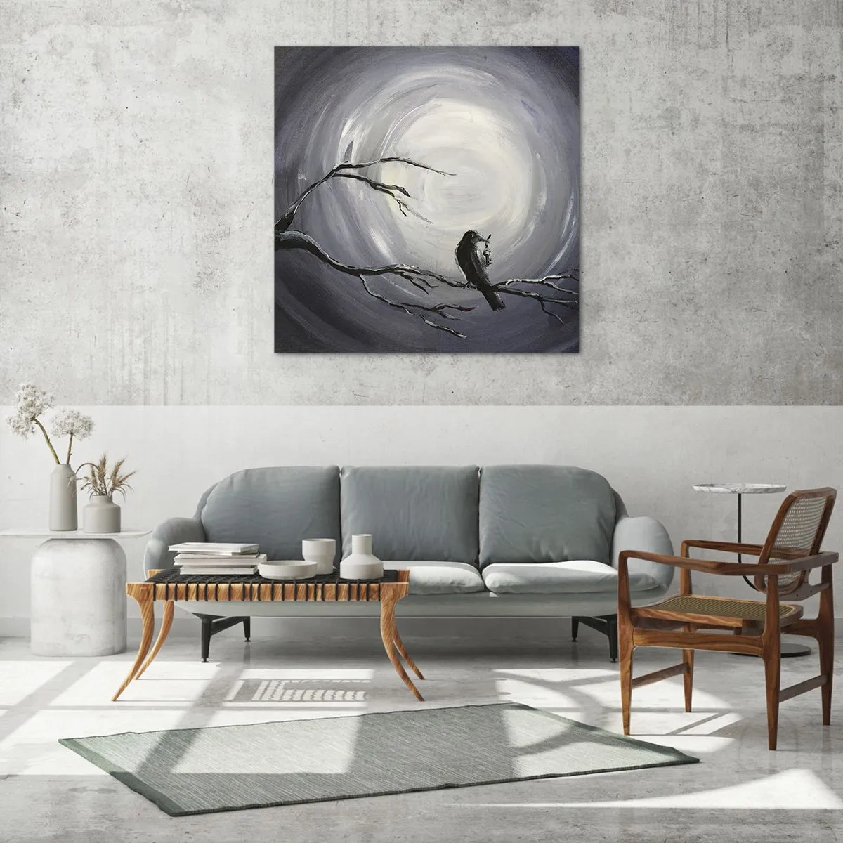 Obraz na szkle - Klucz do tajemnicy nocy - 70x70 cm