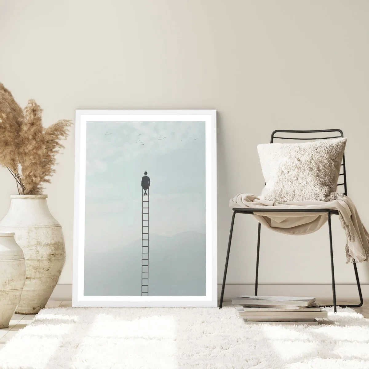 Plakat w białej ramie - Wznieś się ponadto - 50x70 cm