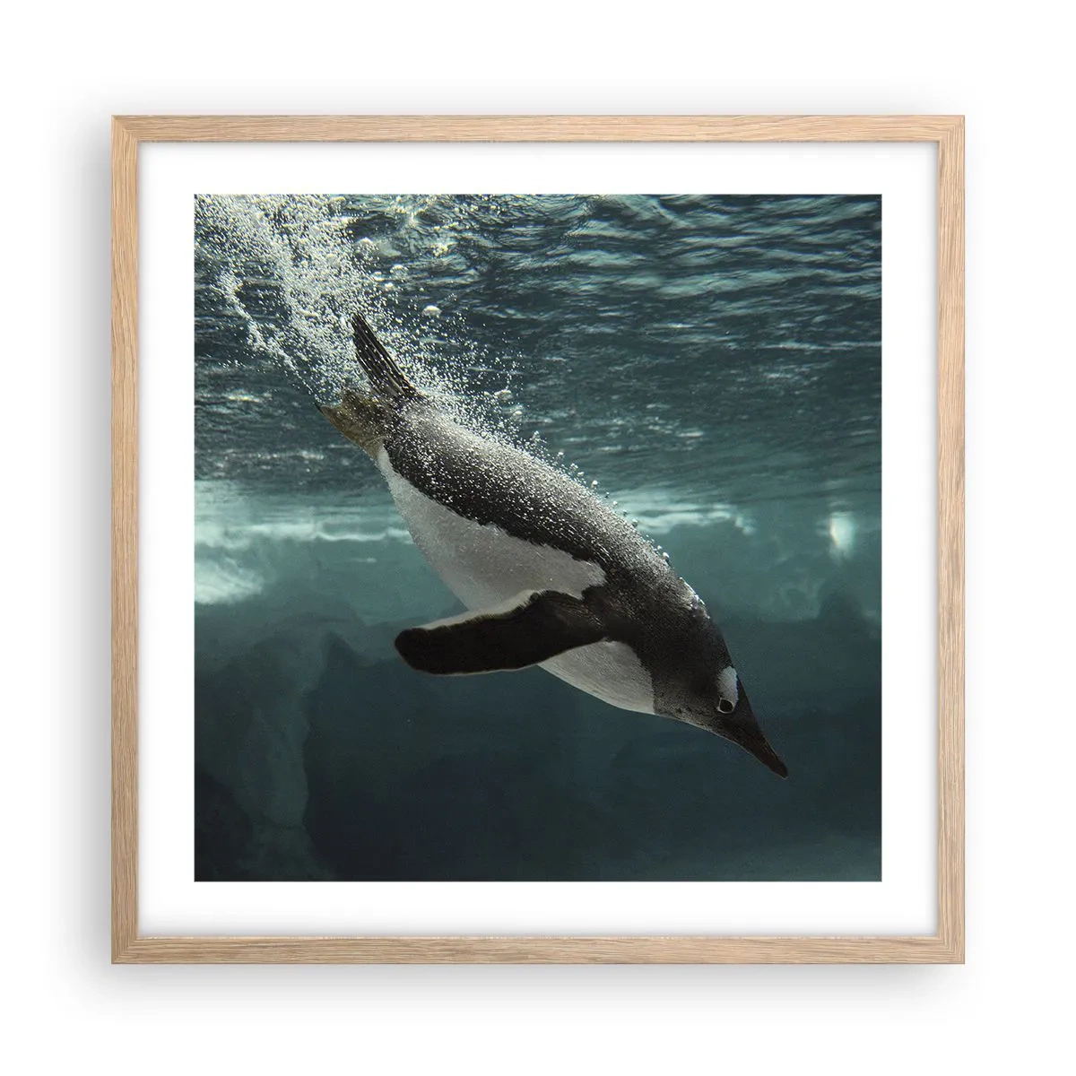 Plakat w ramie jasny dąb - Witaj w moim świecie - 50x50 cm