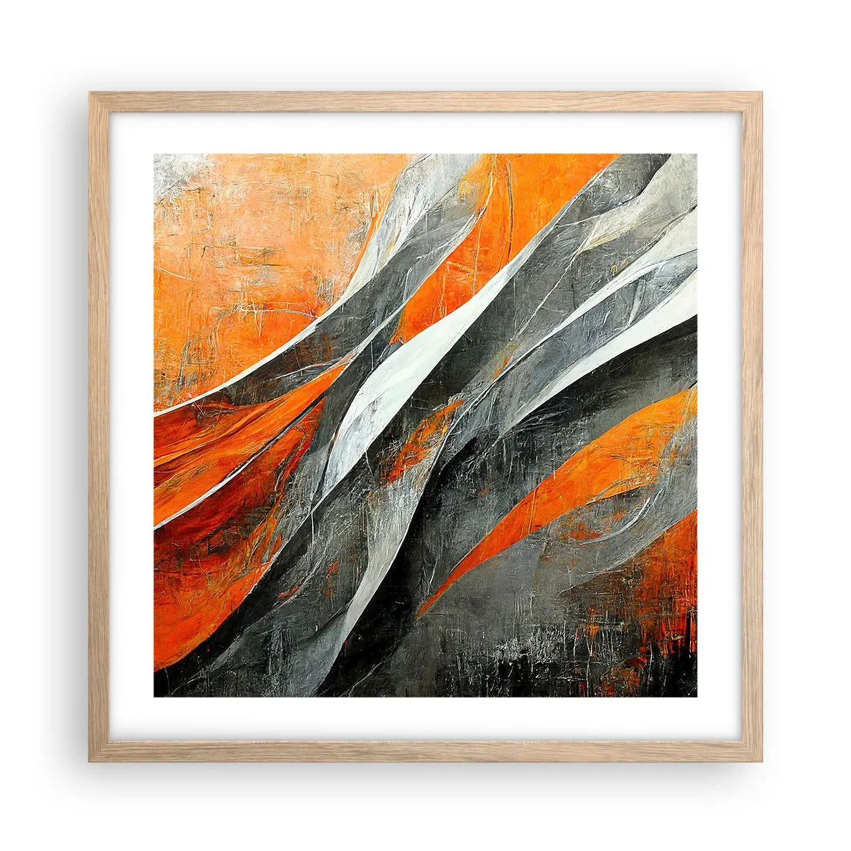 Plakat w ramie jasny dąb - Żar i chłód - 50x50 cm