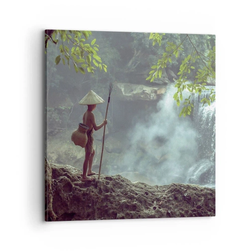 Obraz na płótnie - Zaprzyjaźniony z naturą - 70x70 cm