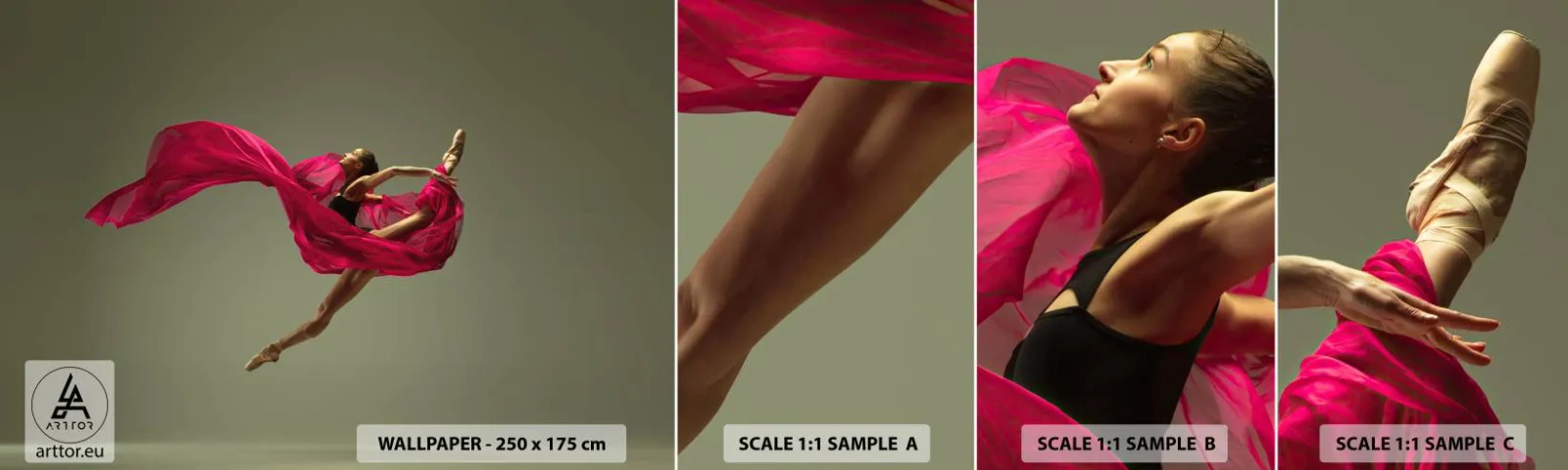 Fototapeta Próbka Standard Eco - Tańczący płomień - Tancerka, Baletnica, Balet - 100x30 cm