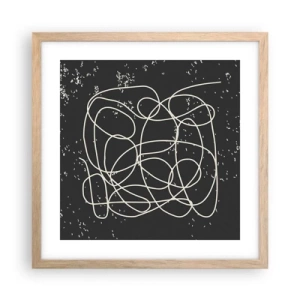 Plakat w ramie jasny dąb - Błądzenie myśli - 40x40 cm