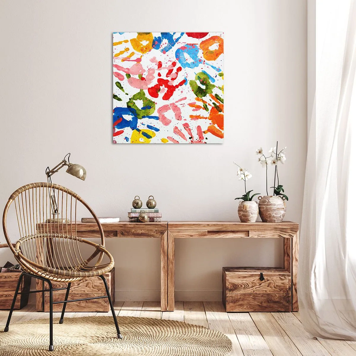 Obraz na płótnie - Idź po śladach - 30x30 cm