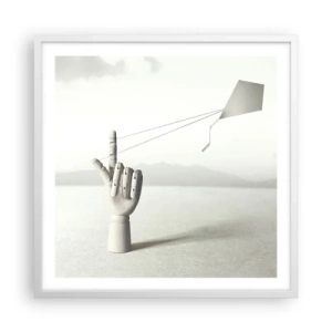 Plakat w białej ramie - Próba sił - 60x60 cm