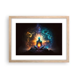 Plakat w ramie jasny dąb - Kosmiczny spokój - 40x30 cm
